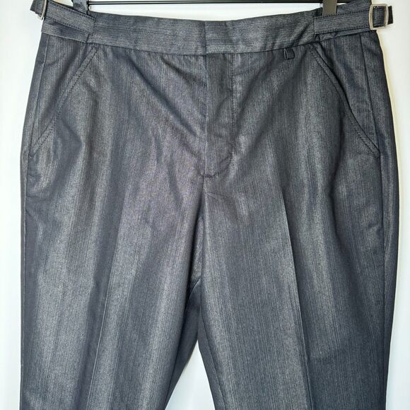 Dirty English Juicy Couture Men 32 Black Metallic Pinstripe Dress Pants Y2K Goth - Picture 2 of 16